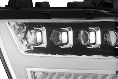 AlphaRex 19-20 Ram 1500HD NOVA LED Proj Headlights Plank Style Chrome w/Activ Light/Seq Signal/DRL 880517 *Discontinued