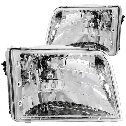 Anzo 1993-1997 Ford Ranger Crystal Headlights Chrome
