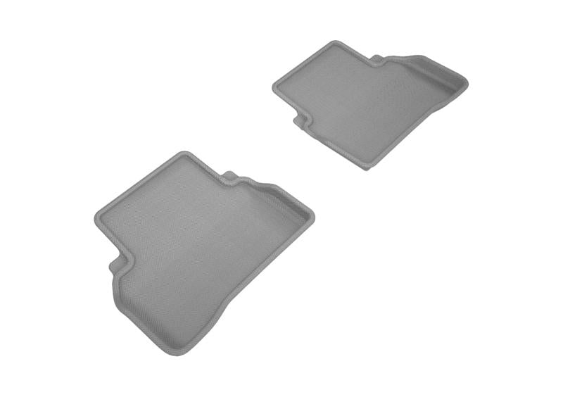 3D MAXpider 2015-2020 Mercedes Benz C-Class Sedan W205 Kagu 2nd Row Floormats - Gray L1MB06921501