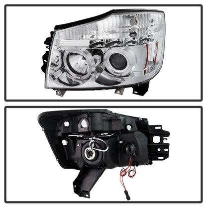 Spyder Nissan Titan 04-14/Armada 04-07 Projector Headlights LED Halo LED Chrm PRO-YD-NTI04-HL-C 5011589