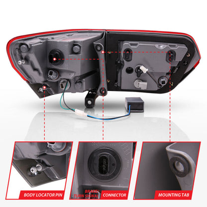 Anzo 2014-2016 Jeep Grand Cherokee LED Taillights Red/Smoke