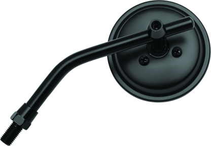 BikeMaster 3in Adjustable Round Mirror 10mm - Each - Black 600803