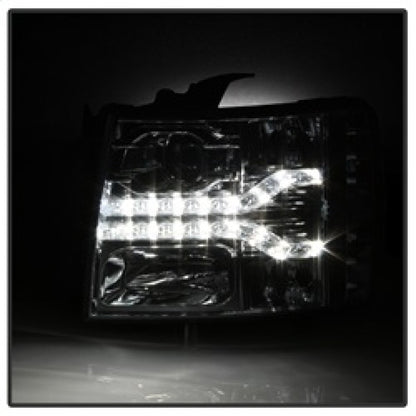 Spyder Chevy Silverado 1500 07-13 V2 Projector Headlights - LED DRL - Chrome PRO-YD-CS07V2-DRL-C 5083586