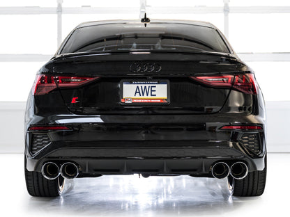 AWE Tuning AWE 22-24 Audi 8Y S3 Touring Edition Exhaust - Chrome Silver Tips 3015-42897