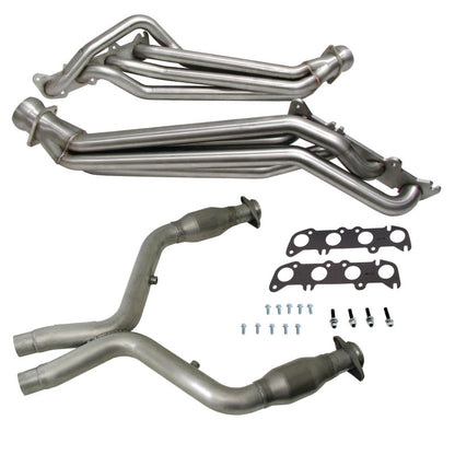 BBK 11-14 Ford Mustang GT 1-3/4 Long Tube Headers w/High Flow Catted X-Pipe (304 Stainless Steel) 16337