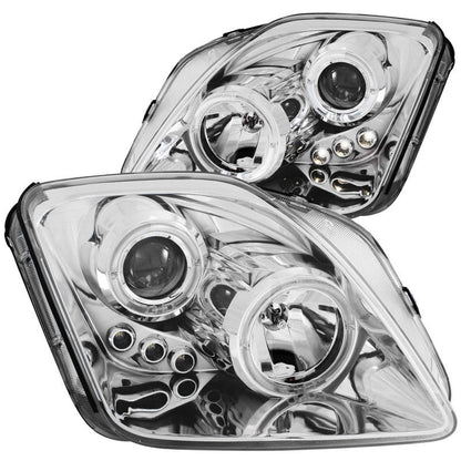Anzo 1997-2001 Honda Prelude Projector Headlights w/ Halo Chrome w/ LED