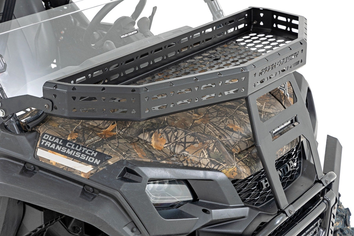 Front Cargo Rack | Black Series LED | 6" Light | Slim Line | Honda Pioneer 1000/Pioneer 1000-5