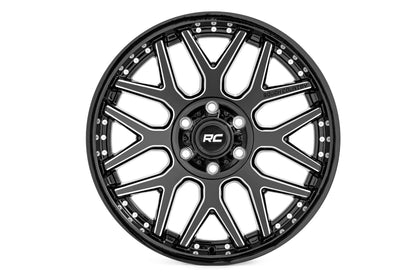 Rough Country 95 Series Wheel Gloss Black W/ Machine