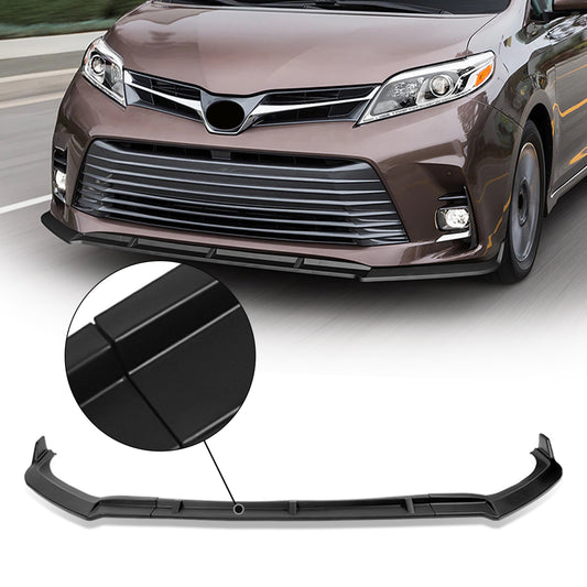 GEN PERFORMANCE 18-20 TOYOTA SIENNA MP-STYLE MATTE BLACK FRONT BUMPER LIP