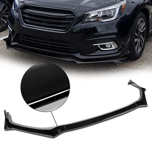 GEN PERFORMANCE 18-20 SUBARU LEGACY STI-STYLE PAINTED BLACK FRONT BUMPER SPOILER LIP