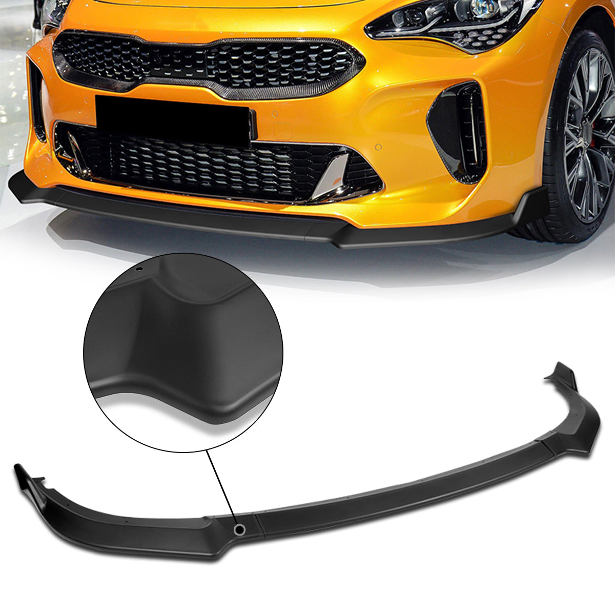 GEN PERFORMANCE 18-22 STINGERS CK-STYLE MATTE BLACK FRONT BUMPER LIP