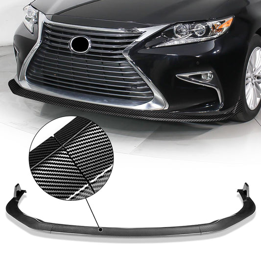 GEN PERFORMANCE 16-18 LEXUS ES300H ES350 SPORT STYLE CARBON FIBER LOOK FRONT BUMPER LIP