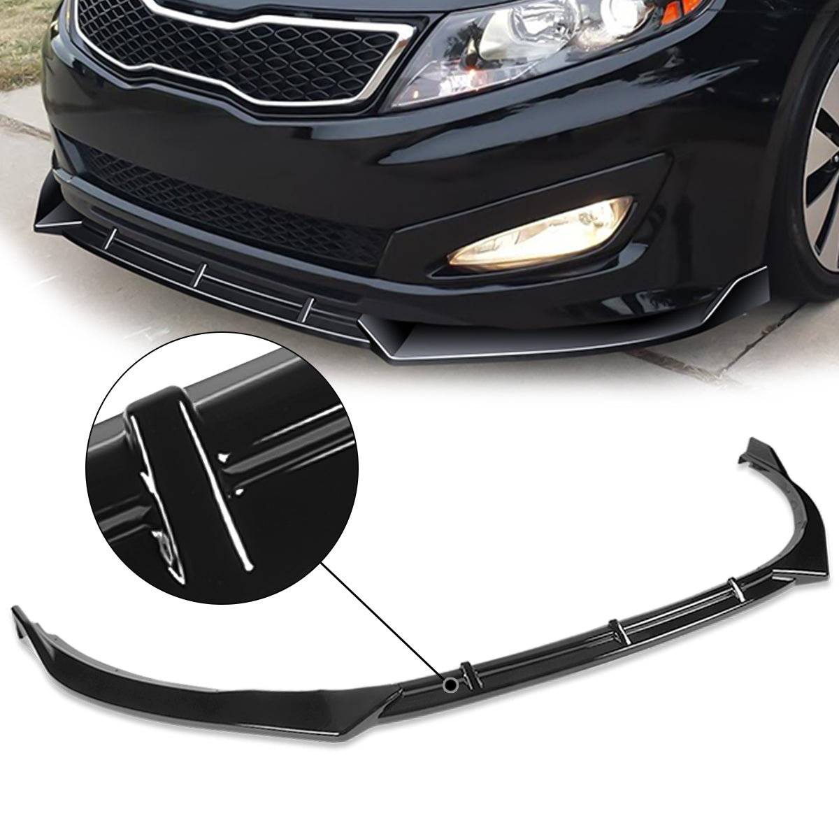 GEN PERFORMANCE 11-13 OPTIMA SX STP-STYLE PAINTED BLACK FRONT LOWER BUMPER LIP