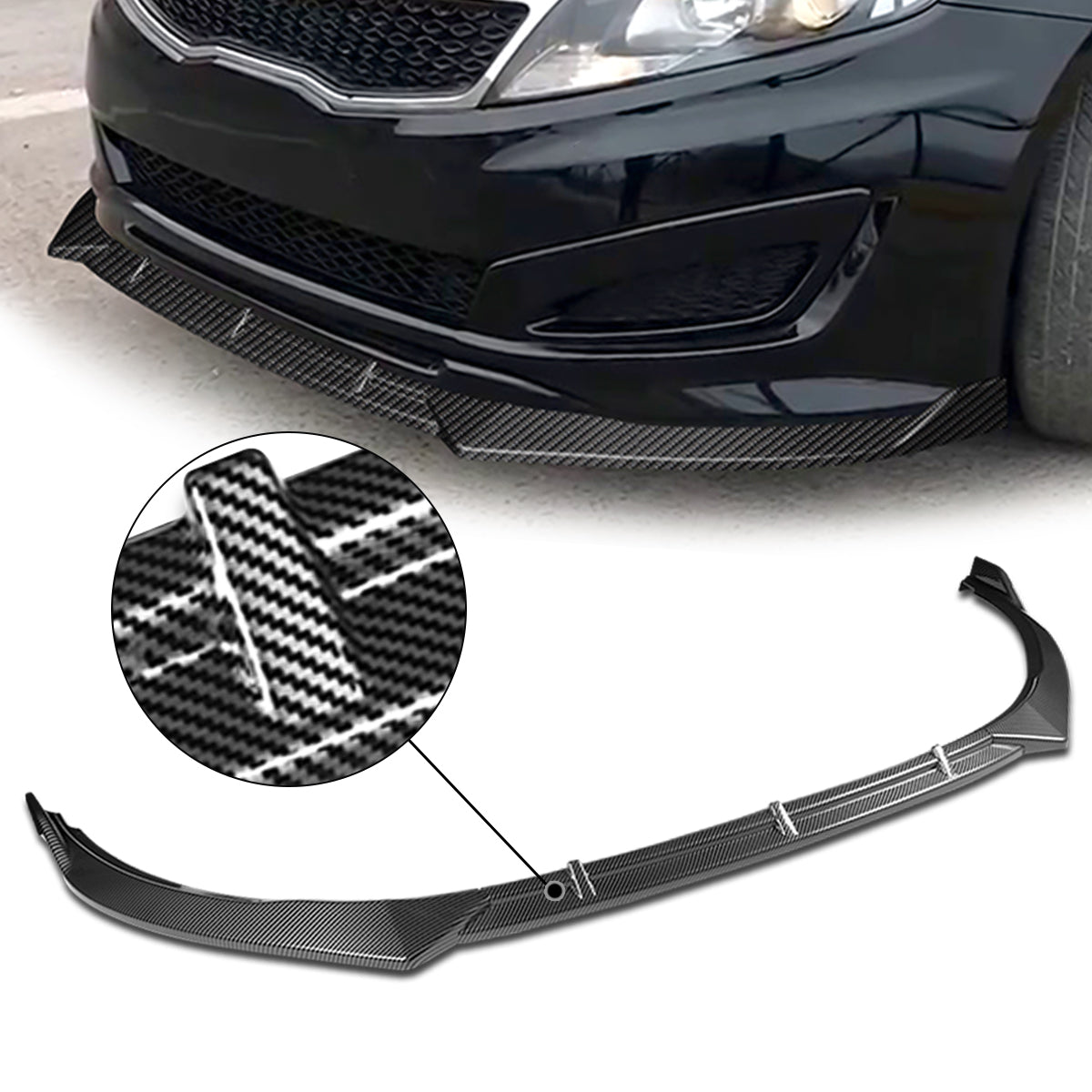 GEN PERFORMANCE 11-13 OPTIMA SX STP-STYLE CARBON FIBER LOOK FRONT BUMPER LIP