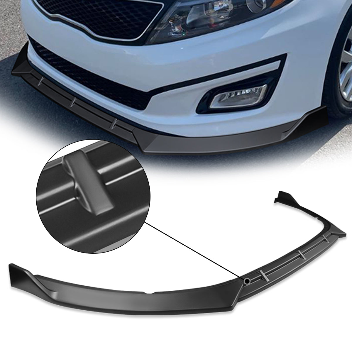 GEN PERFORMANCE 14-15 OPTIMA STP-STYLE MATTE BLACK FRONT BUMPER LIP