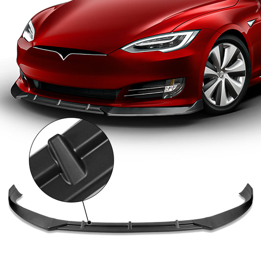 GEN PERFORMANCE 16-20 TESLA MODEL S STP-STYLE MATTE BLACK FRONT BUMPER SPOILER LIP