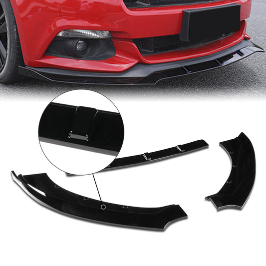 GEN PERFORMANCE 15-17 FORD MUSTANG PAINTED BLACK FRONT BUMPER LIP