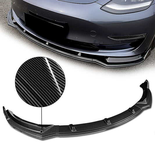 GEN PERFORMANCE 17-21 TESLA MODEL 3 CARBON FIBER LOOK FRONT BUMPER LIP