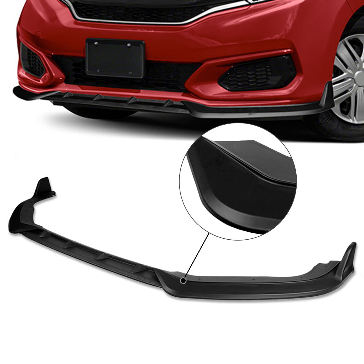 GEN PERFORMANCE 18-20 HONDA FIT MATTE BLACK FRONT BUMPER LIP