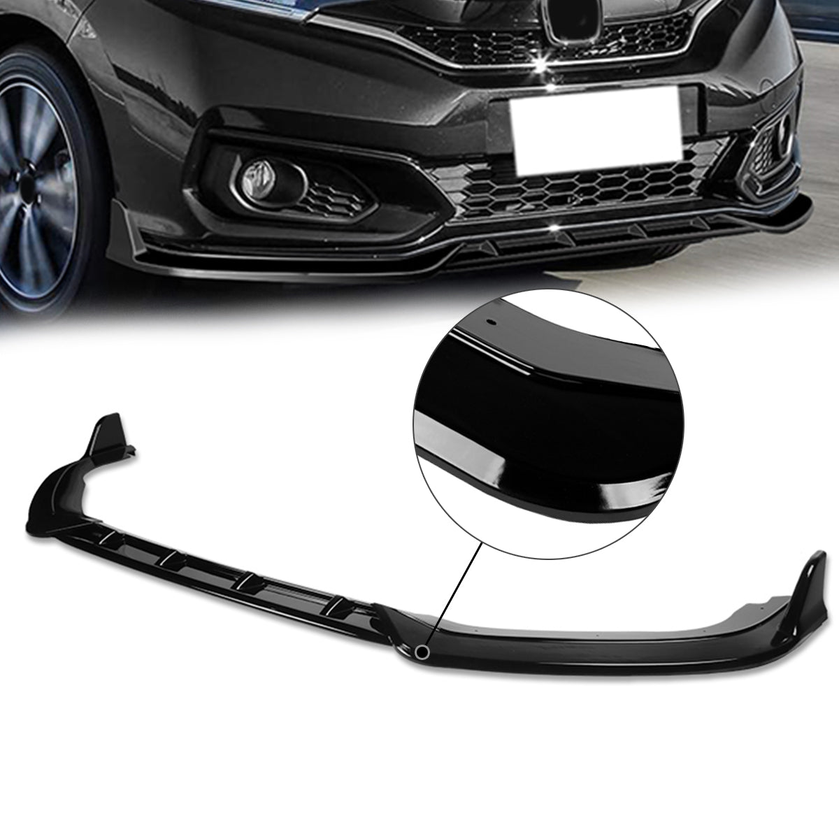 GEN PERFORMANCE 18-20 HONDA FIT GLOSS BLACK FRONT BUMPER LIP