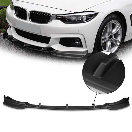 GEN PERFORMANCE 14-19 BMW F32 F33 F36 4-SERIES MATTE BLACK FRONT BUMPER LIP