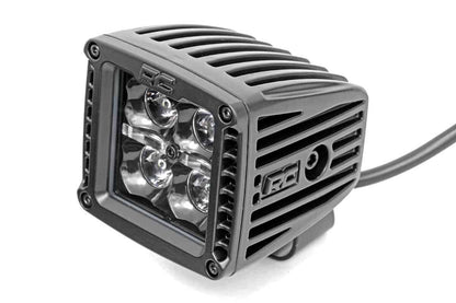 2-Inch Square Cree LED Lights - (Pair | Black Series w/ Amber DRL)