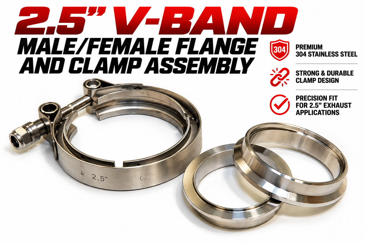 2.5" V-Band Male/Female Flange and Clamp Assembly - FREE SHIPPING