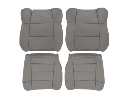 2001-2002 Ford F150 Lariat Super Crew Cab Seat Cover in Gray: Choose Leather or Vinyl