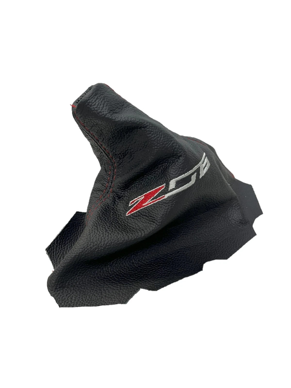 Black Leather/ Suede Shift Boot Cover with Embroidery For Chevy Corvette C5 Z06 2001-2004