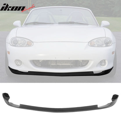 2001-2005 Miata MX-5 RS Style Unpainted Black Front Bumper Lip PU