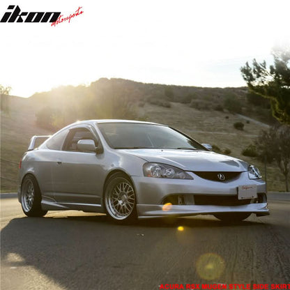 2002-2006 Acura RSX Mugen Style Unpainted Black Side Skirts Skirt PU