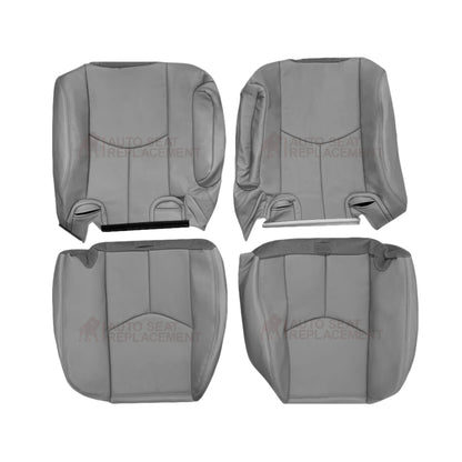2003 - 2007 Chevy Tahoe Suburban & GMC Yukon Second Row 50/50 Captain Chairs Seat Cover In Gray - Choose from variant