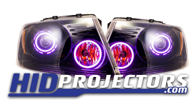2004-2008 Ford F150 Bi-LED Projector Retrofit with Monster Shrouds