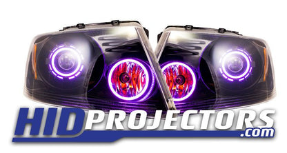 2004-2008 Ford F150 Bi-LED Projector Retrofit with Monster Shrouds