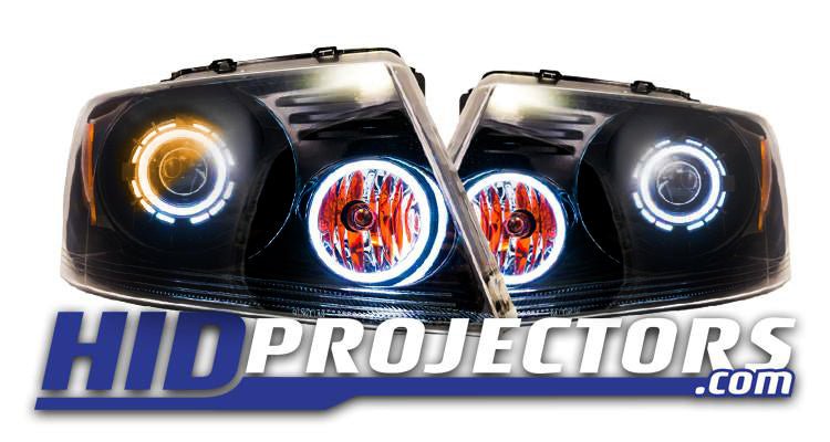 2004-2008 Ford F150 Bi-LED Projector Retrofit with Monster Shrouds