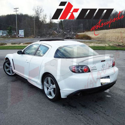 2004-2010 Mazda RX8 OE Style Unpainted Black Side Skirts Extension PU