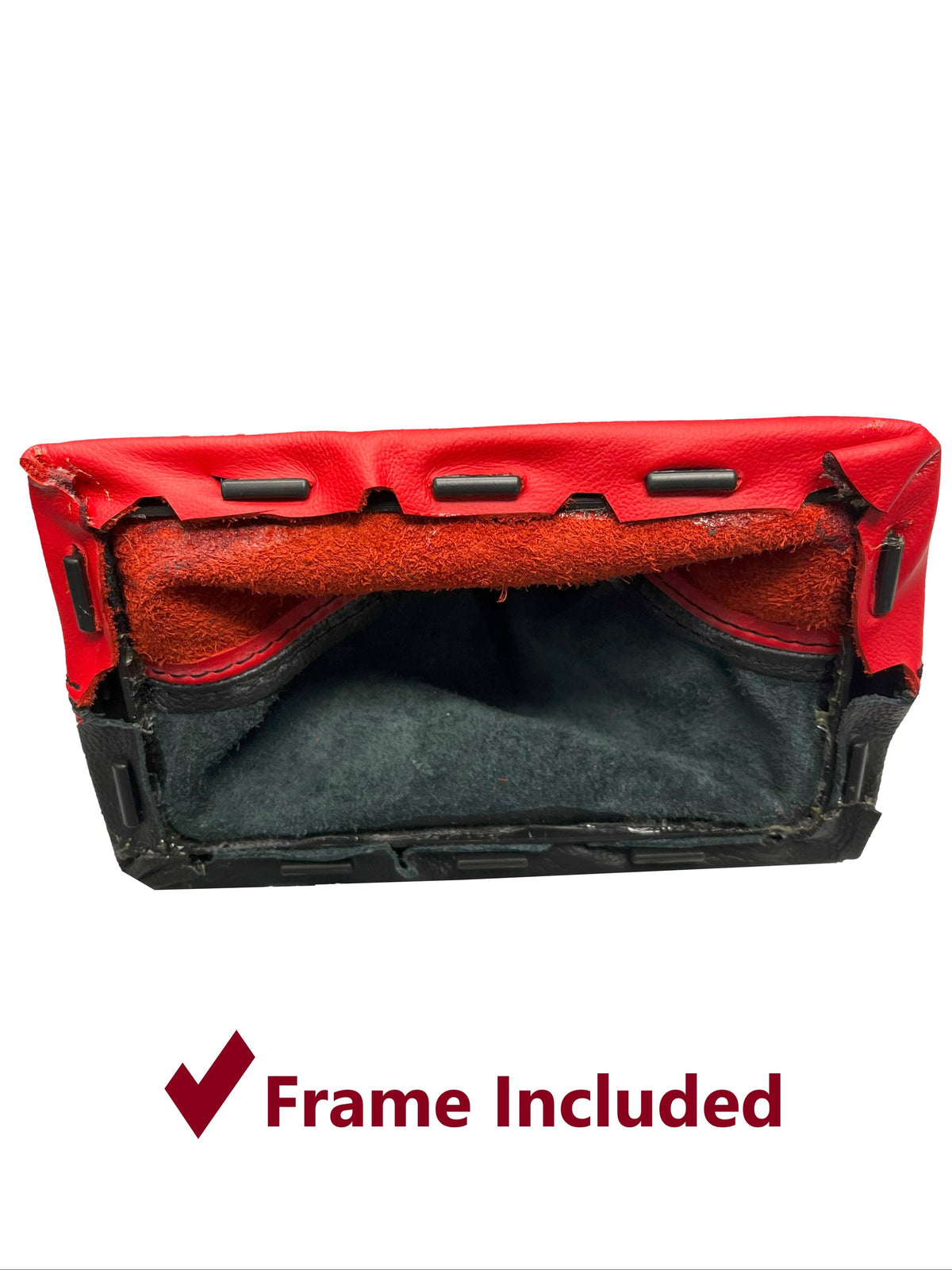 For 2005-2009 Ford Mustang GT Torch Red & Black Leather Manual Shift Boot Cover + Frame