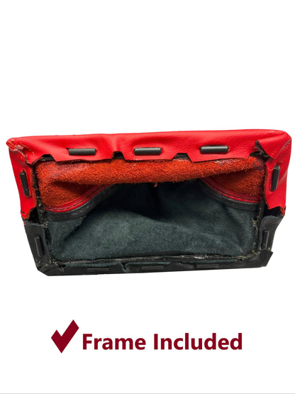 For 2005-2009 Ford Mustang GT Torch Red & Black Leather Manual Shift Boot Cover + Frame