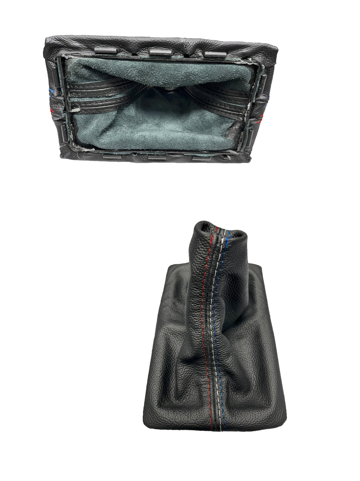 Genuine LEATHER Shift Boot Cover + Frame Fits For Ford Mustang GT 2005 2006 2007 2008 2009