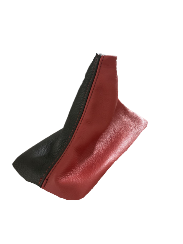 2005-2009 FORD MUSTANG GT Red & Black Leather Manual Shift Boot Cover