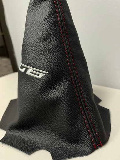 New Embroidery Leather/Suede Manual Shift Boot Cover For Chevy Corvette C6 Z06 2005-2013
