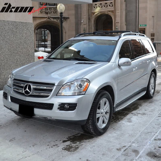 2007-2012 Benz X164 GL-Class OEM Style Black Silver Running Board