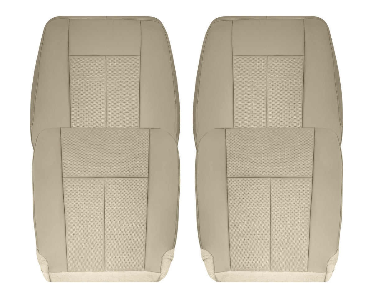 2007-2014 Ford Expedition Eddie Bauer/XLT Replacement Perforated Genuine Leather/Syn. Leather Seat Cover In Tan