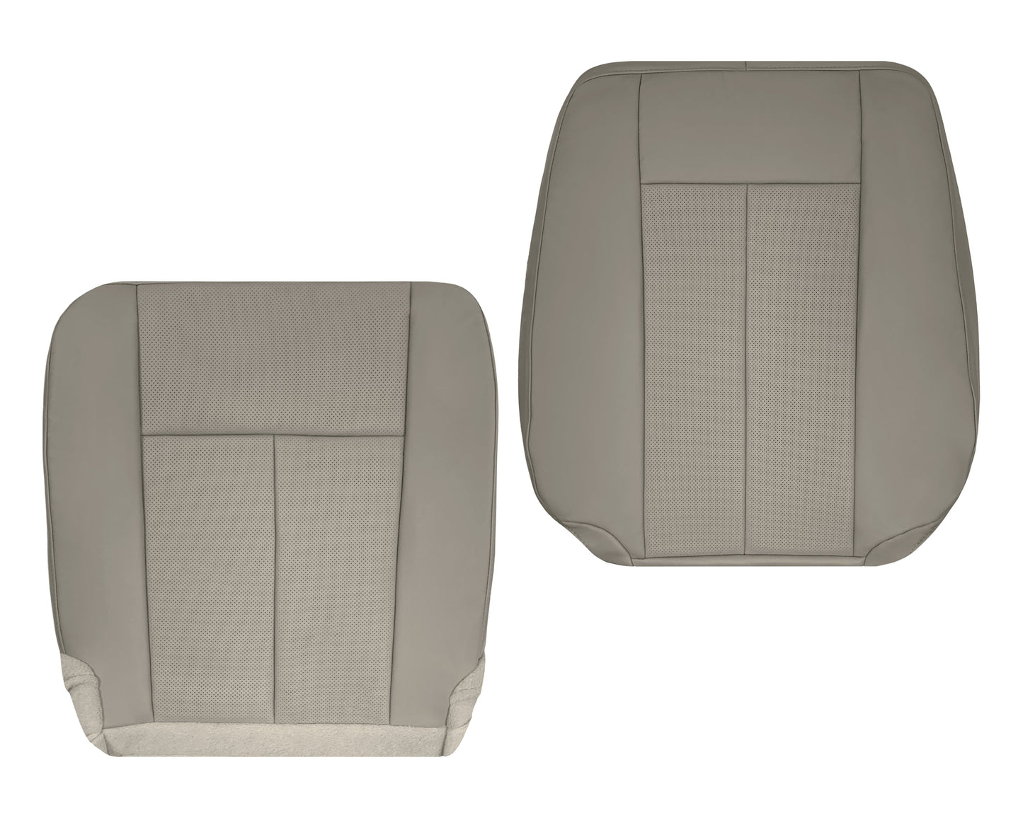 2007-2014 Ford Expedition Eddie Bauer/XLT PERFORATED Leather Replacement Seat Cover in Gray