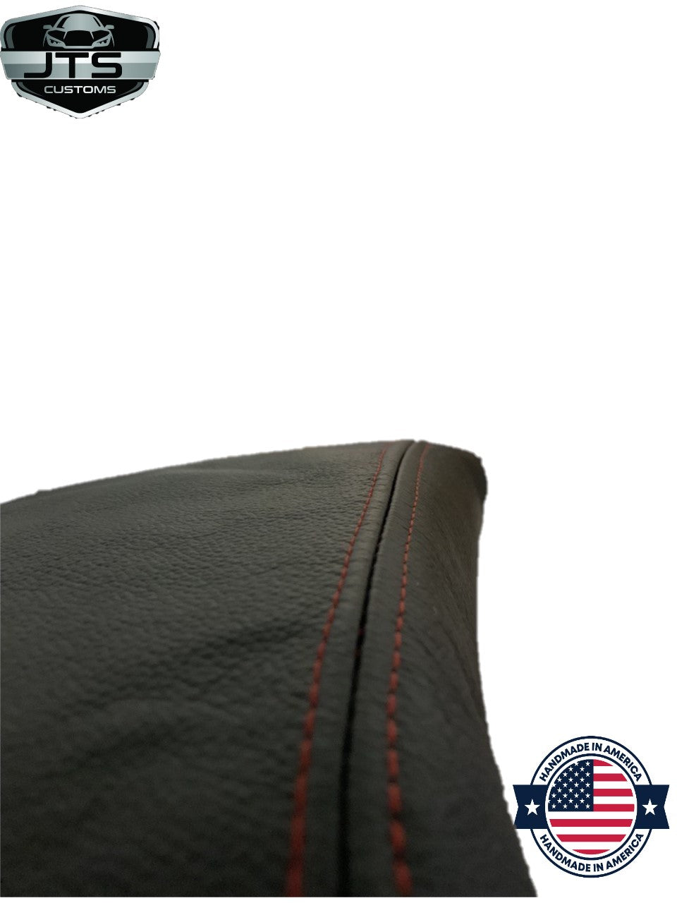 2008 - 2016 Subaru Impreza WRX STI Shift E-Brake Boot & Console Lid Cover Set In Black With Red Stitching