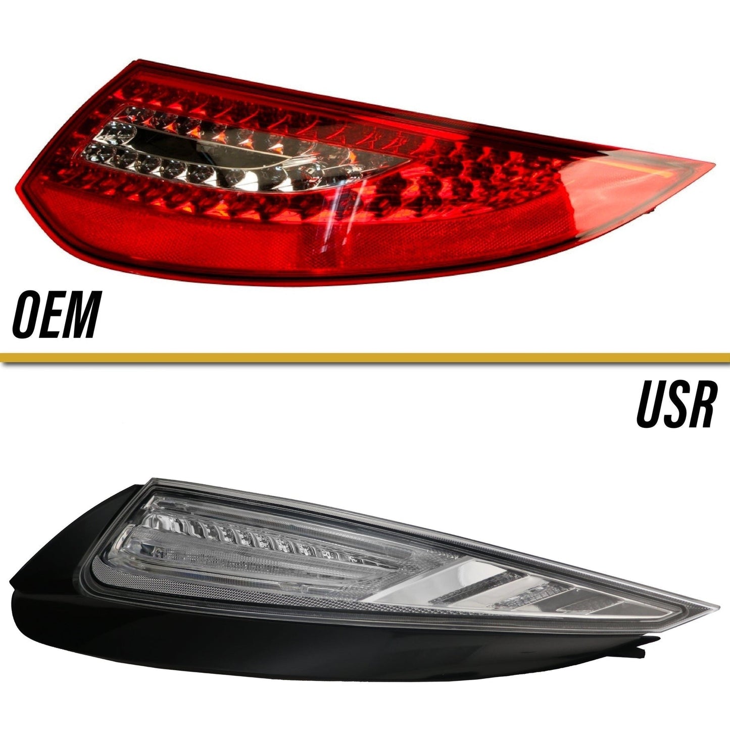 2009-2012 Porsche 911 Carrera 997 LED Light Bar Clear Tail Made By Depo