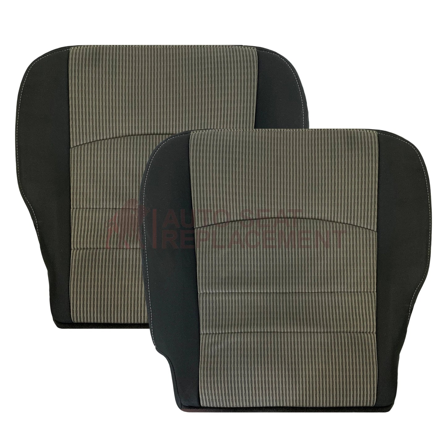 2009-2012 Dodge Ram SLT Front Bottom Replacement Cloth Seat Cover In Dark Gray