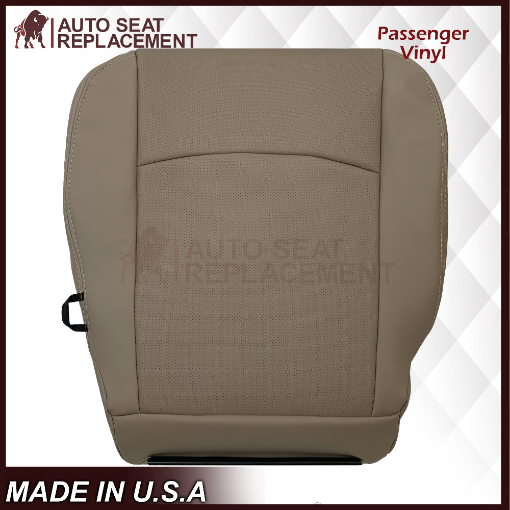 2009 - 2012 Dodge Ram 1500 2500 3500 Laramie Replacement Seat Cover in Light Pebble “Tan" With Perforated Inserts: Choose From Variants