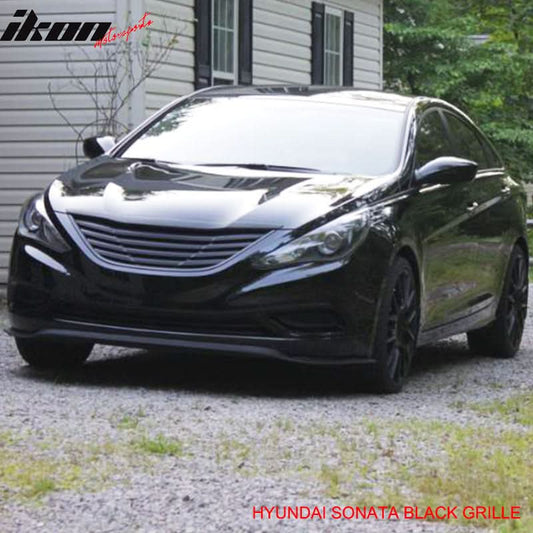 2011-2014 Hyundai Sonata Horizontal Style Front Upper Hood Grille ABS