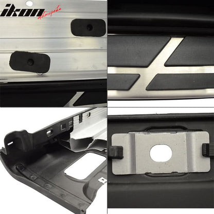 2011-2018 Porsche Cayenne OE Black Silver Side Running Boards Aluminum